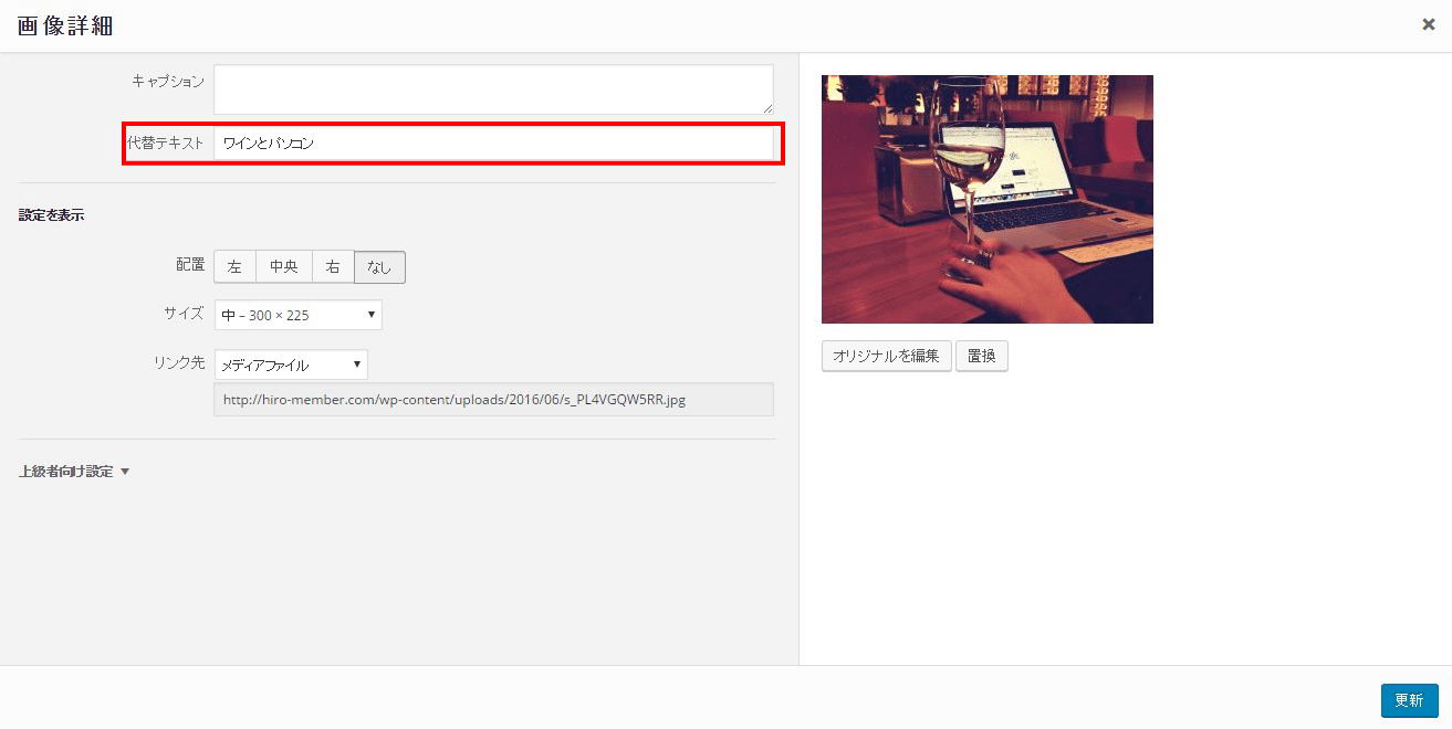 代替テキスト