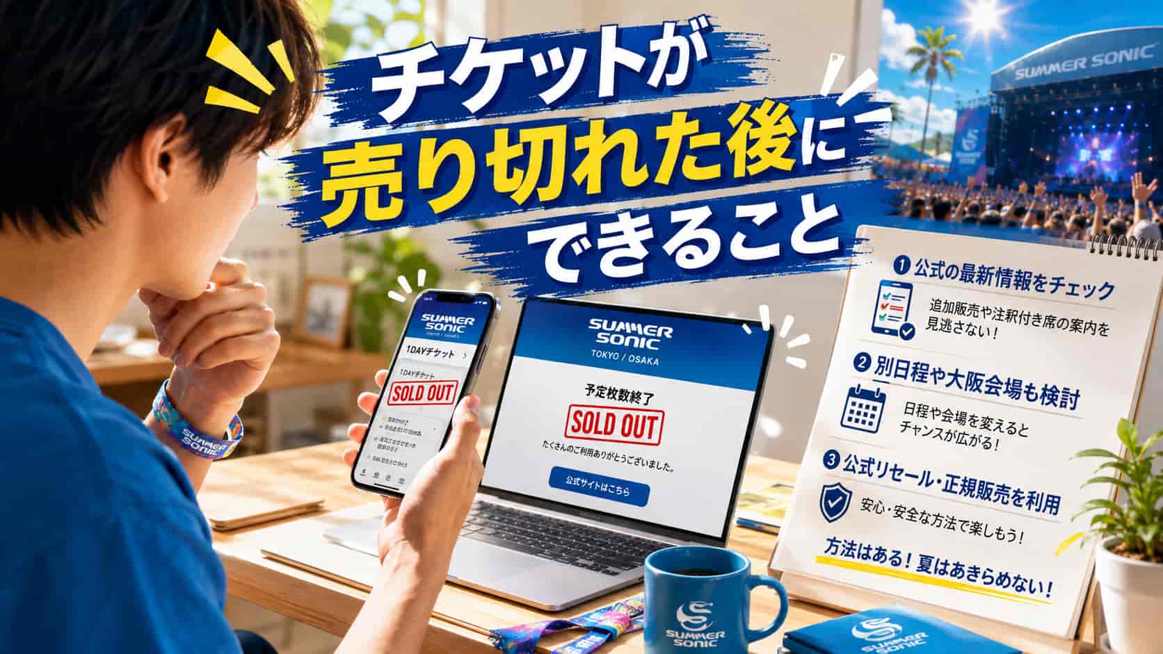 チケットが売り切れた後にできること